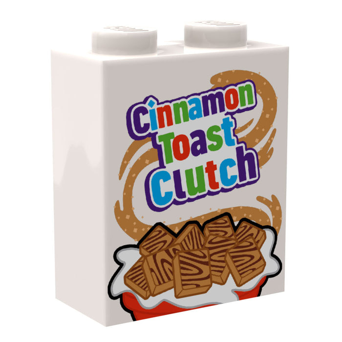 Cinnamon Toast Clutch Cereal Custom Printed 1x2x2 Brick made using LEGO part