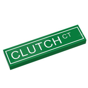 Clutch Court Street Sign made with LEGO part (1x4 Tile) - B3 Customsk
