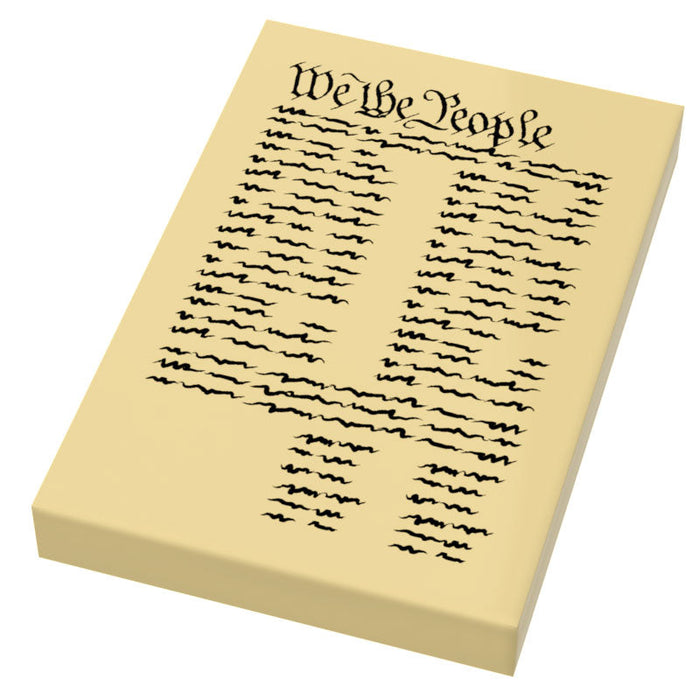 US Constitution Printed 2x3 Tile made using LEGO part
