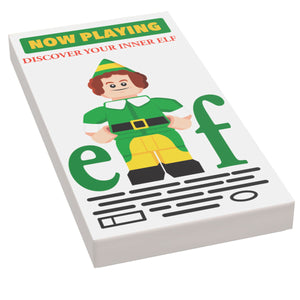 Custom LEGO ELF Now Playing Movie Poster
