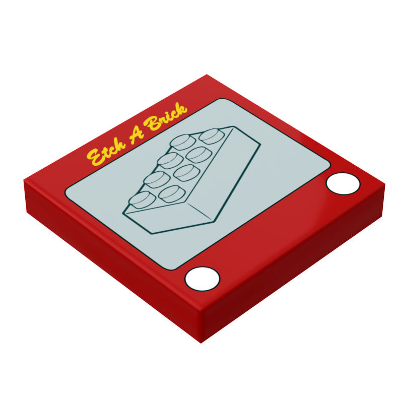 Etch-A-Brick Custom Printed 2x2 Tile made using LEGO parts – B3