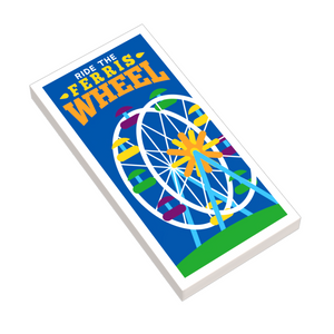 B3 Customs® Ferris Wheel Amusement Park Poster (2x4 Tile)