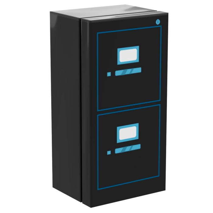 B3 Customs® Filing Cabinet for Minifigs made using LEGO parts
