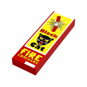B3 Customs® Firecrackers Block Cat Minifig Fireworks, 4th of July