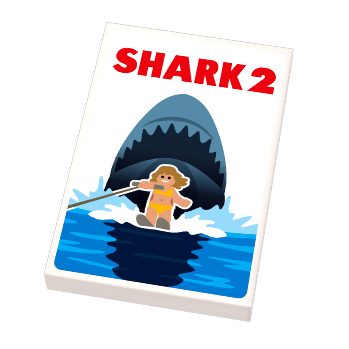 Shark 2 Movie Cover (2x3 Tile) - B3 Customs using LEGO parts