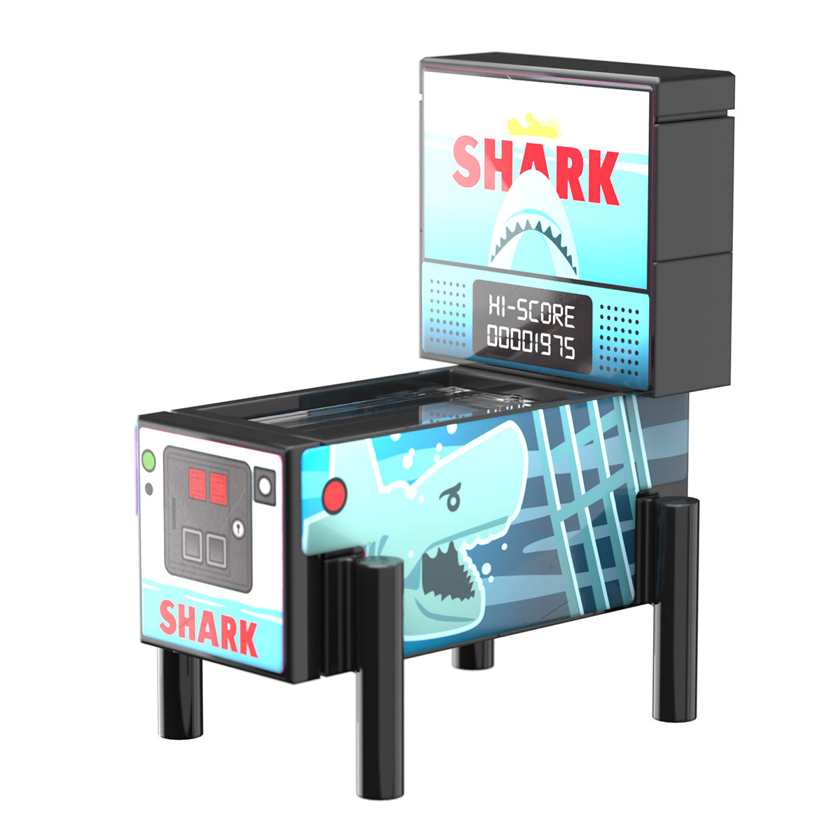 Pinball Arcade Set Shark Pinball Arcade Machine Building Set made using LEGO parts – B3 ...