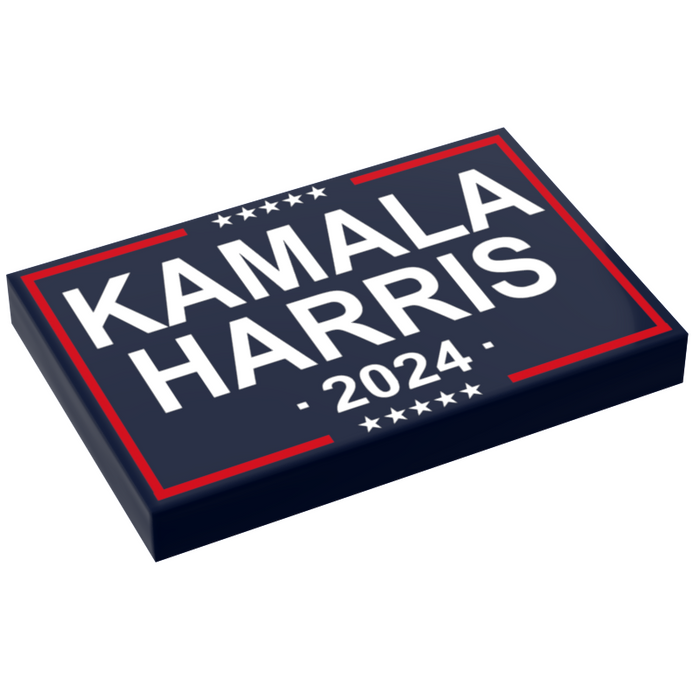 Kamala Harris 2024 Election USA Campaign Sign (2x3 Tile) made using LEGO part - B3 Customs