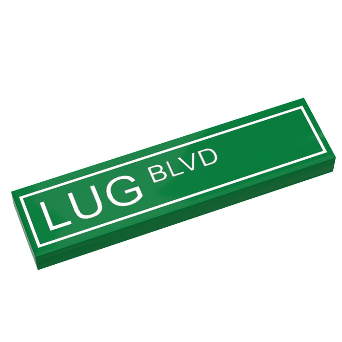 LUG Blvd Street Sign made with LEGO part (1x4 Tile) - B3 Customs