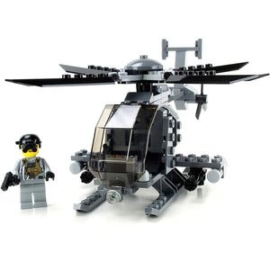 Army AH-6 Little Bird Helicopter (1x Pilot) made with LEGO parts