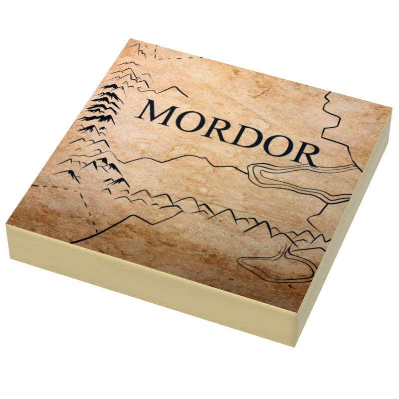 Map of Mordor, LOTR (2x2 Tile) made using LEGO parts – B3 Customs