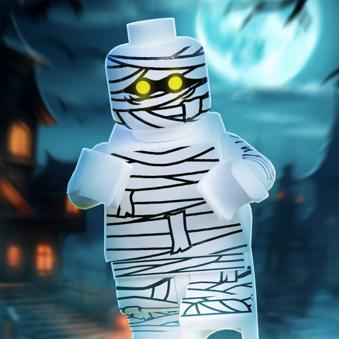 Halloween Mummy Minifig made using LEGO parts - B3 Customs