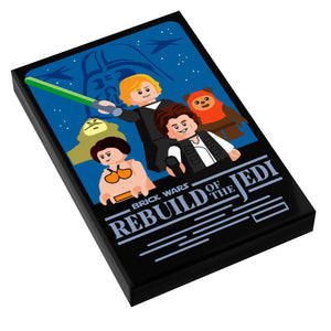 Brick Wars: Rebuild of the Jedi Movie Tile Cover (2x3 Tile) - B3 Customs using LEGO parts