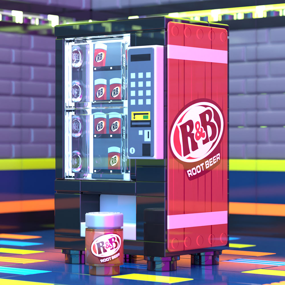 R & B Root Beer B3 Customs Soda Vending Machine