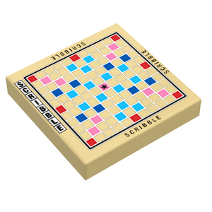Scribble Board Game (2x2 Tile) made using LEGO parts - B3 Customs