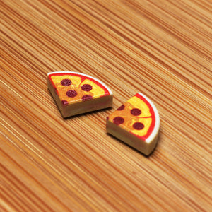 2 Slices of Pepperoni Pizza - Custom Printed (1x1 Curved Tile) made using LEGO parts
