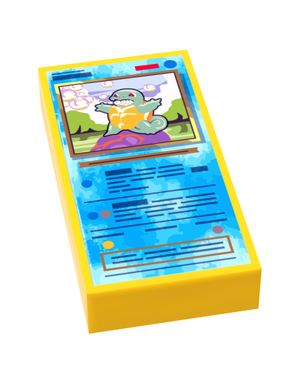 Custom LEGO Squirtle Pokemon Card Tile
