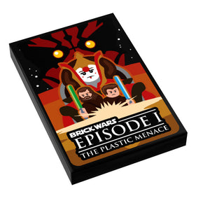 Brick Wars: The Plastic Menace (EP. 1) Movie Tile Cover (2x3 Tile) made using LEGO part - B3 Customs