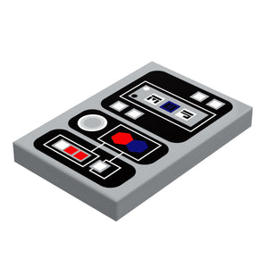 Control Panel #2 for Star Wars/Space (2x3 Tile) - B3 Customs using LEGO parts