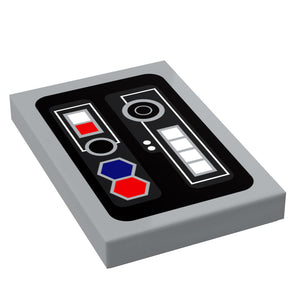 Control Panel #3 for Star Wars/Space (2x3 Tile) - B3 Customs using LEGO parts