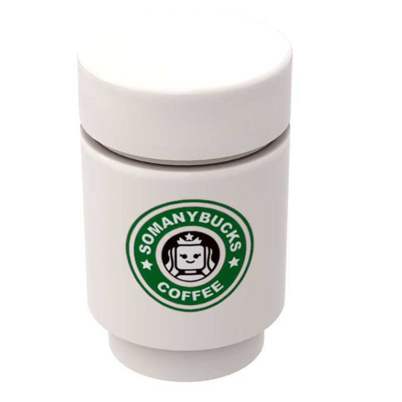 Somanybucks Coffee Cup for Minifigs made using LEGO parts - B3 Customs Somanybucks Coffee Cup for Minifigs made using LEGO parts - B3 Customs