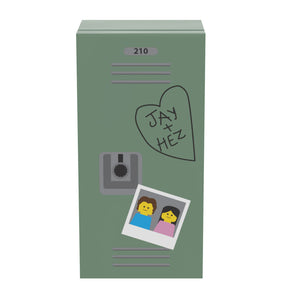 High School Locker (Sweetheart) for Minifigs made using LEGO parts - B3 Customs