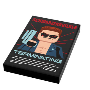 Terminating Movie Cover (2x3 Tile) made using LEGO parts