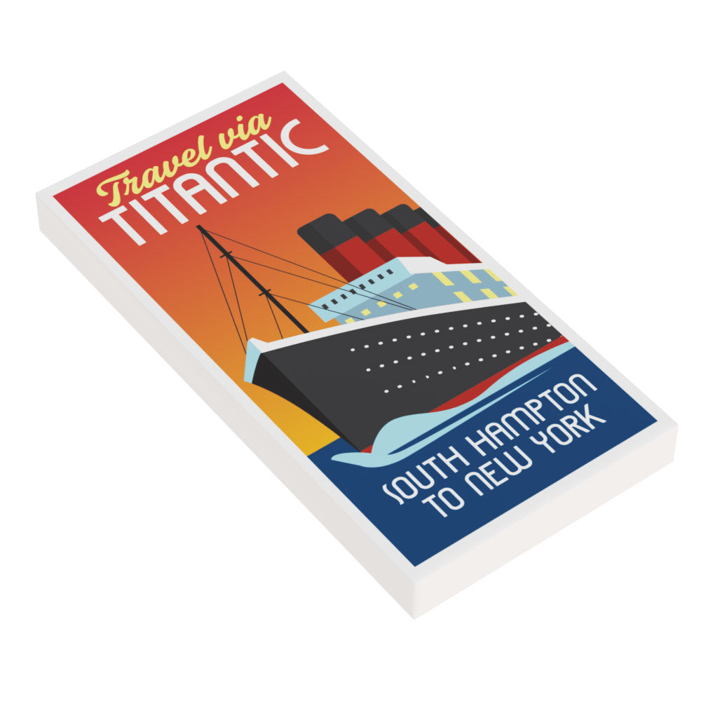 Titanic Travel Promo Poster (2x4 Tile) - B3 Customs made using