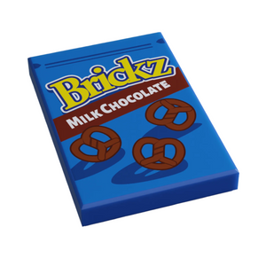 custom lego flipz pretzel minifig snack tile