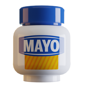 Custom LEGO Jar of Mayonnaise