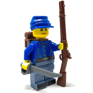 Civil War Union Soldier Minifig made using LEGO parts - B3 Customs