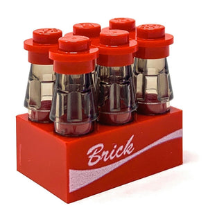 6-Pack of Brick Soda made using LEGO parts - B3 Customs