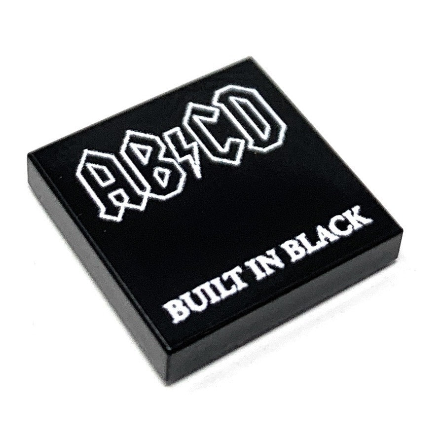 AB / CD Built in Black Music Album Cover (2x2 Tile) made using