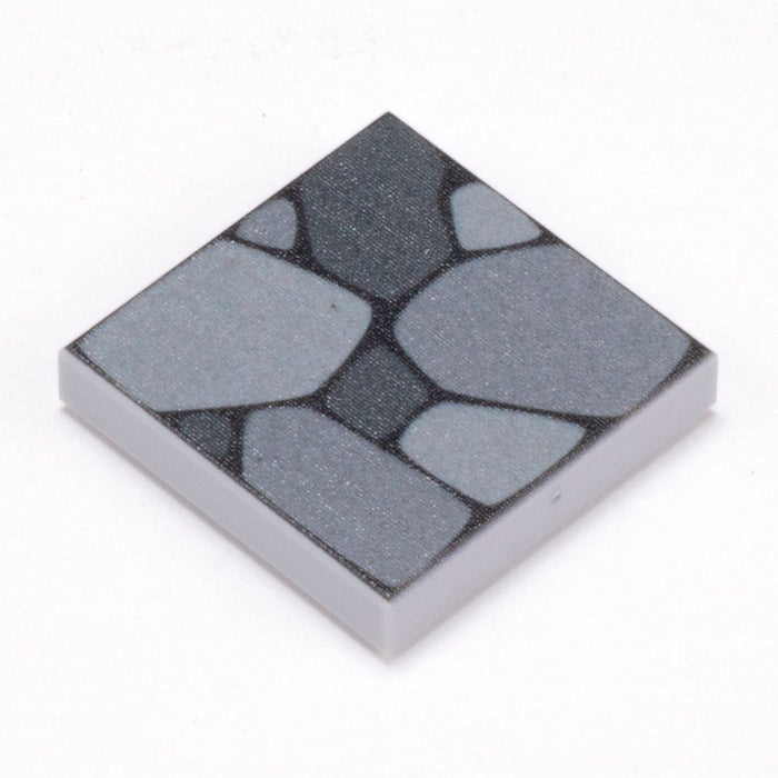 Cobblestone Flooring - Custom Printed 2x2 Tile made using LEGO part