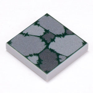 B3 Customs Cobblestone (Plant Overgrowth) Tile Part Pack (20 Tiles) made with LEGO parts