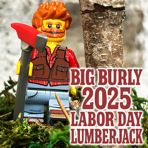 Big Burly Labor Day Lumberjack 2025 Minifig made using LEGO parts