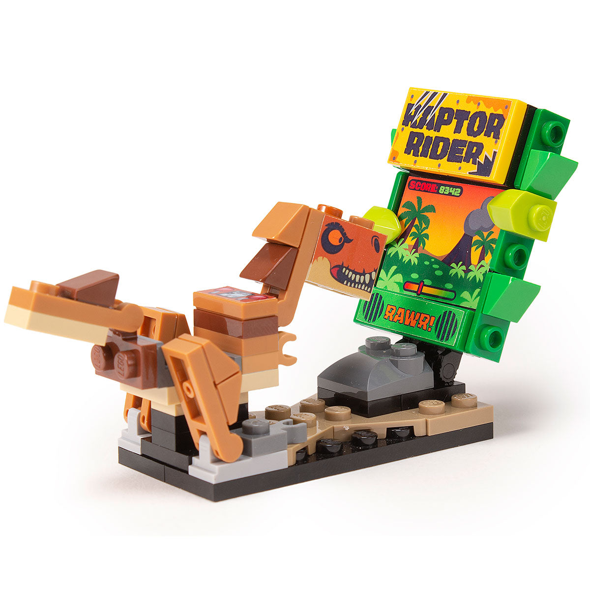 Lego Raptor Game Raptor Rider - B3 Customs Arcade Game made using LEGO parts