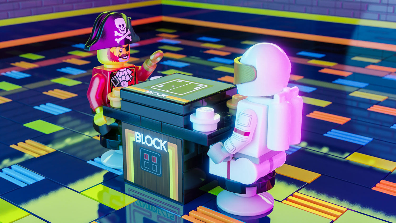 Block (Cocktail Style) Arcade Machine made using LEGO parts - B3 Custo ...