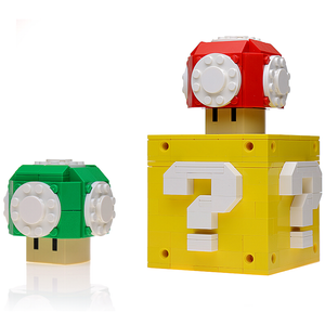 Instructions for Custom LEGO Red+Green Mushroom w/ Question Box
