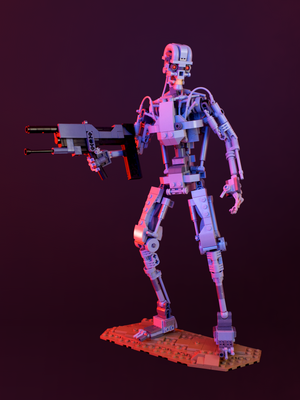 Terminator T-800 - Custom MOC made using LEGO bricks