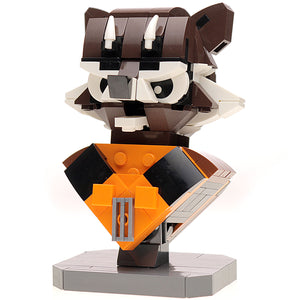 Instructions for Custom LEGO Rocket Raccoon Bust