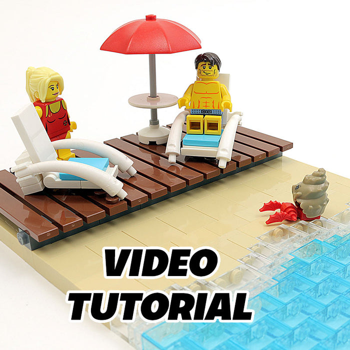 Video: How to Build LEGO Outdoor Beach Furniture