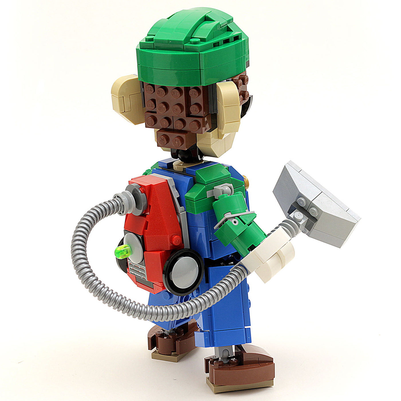 Instructions/Parts List for Custom LEGO Nintendo Luigi Figure – B3