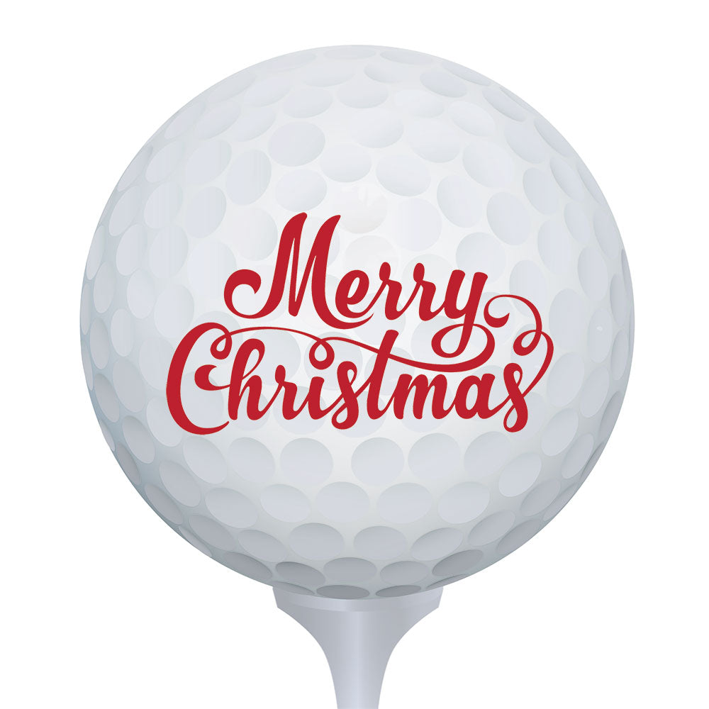 Merry Christmas, Printed Golf Balls - Buffalo BottleCraft